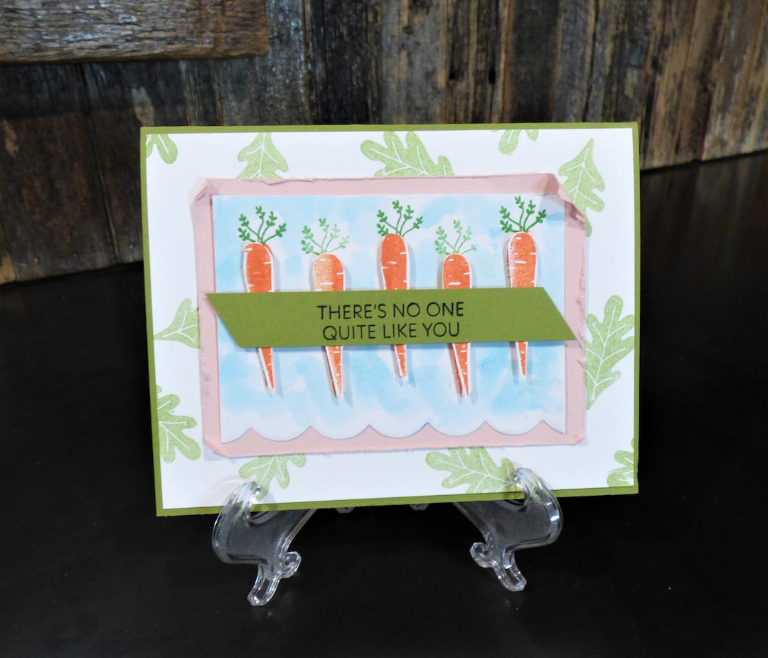 CARROTS Handmade Stampin up CARD Thanks a Bunch Gardener There's No One ...