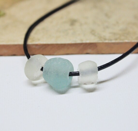 Items similar to Go Green with Recycled sea glass beads on a real