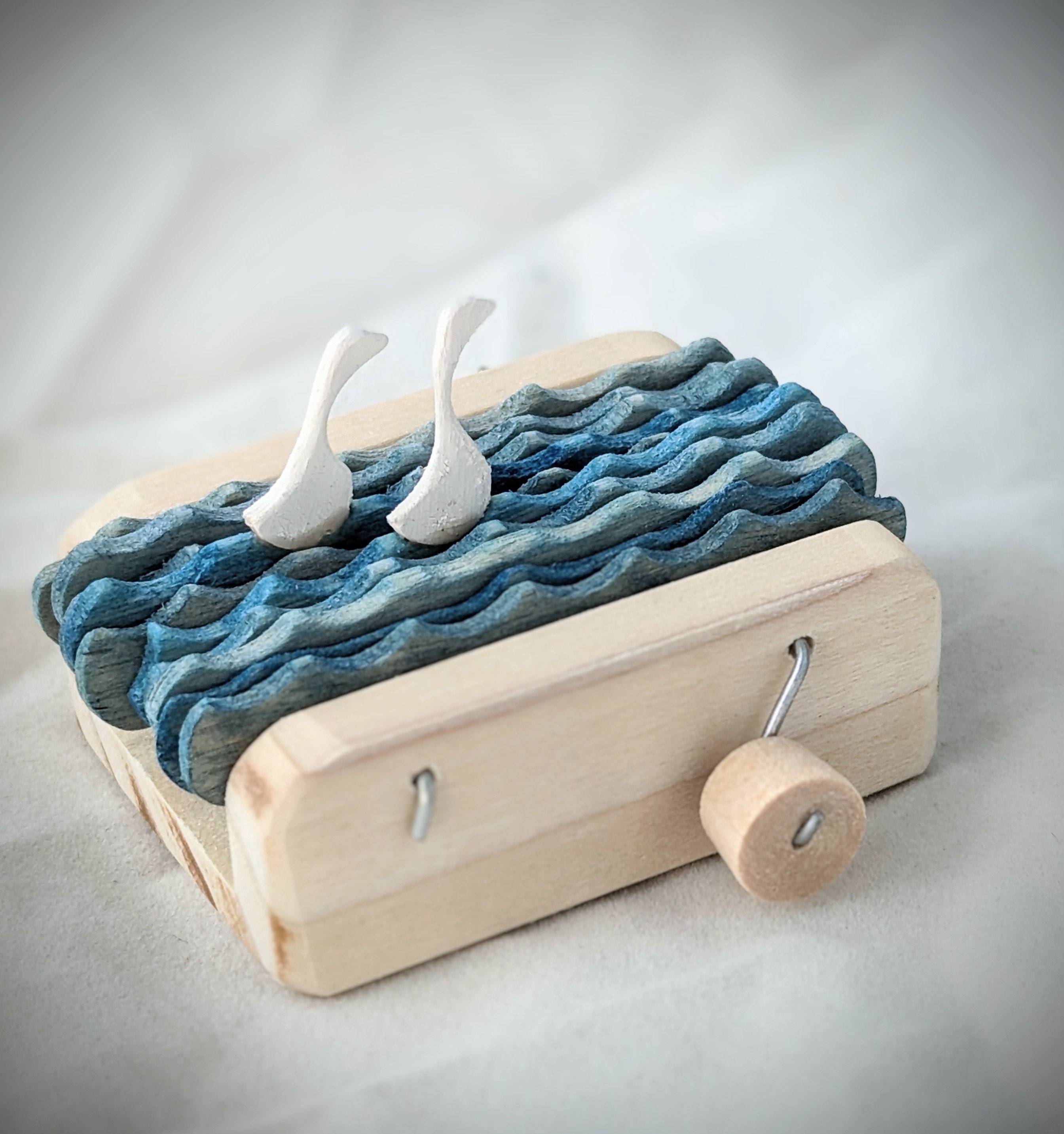 Automata Ripple Kinetic Sculpture Wooden Swans Automaton - Etsy