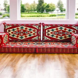 Boden Sitzset: 5-teilige Boden Kissen im Orient Stil
