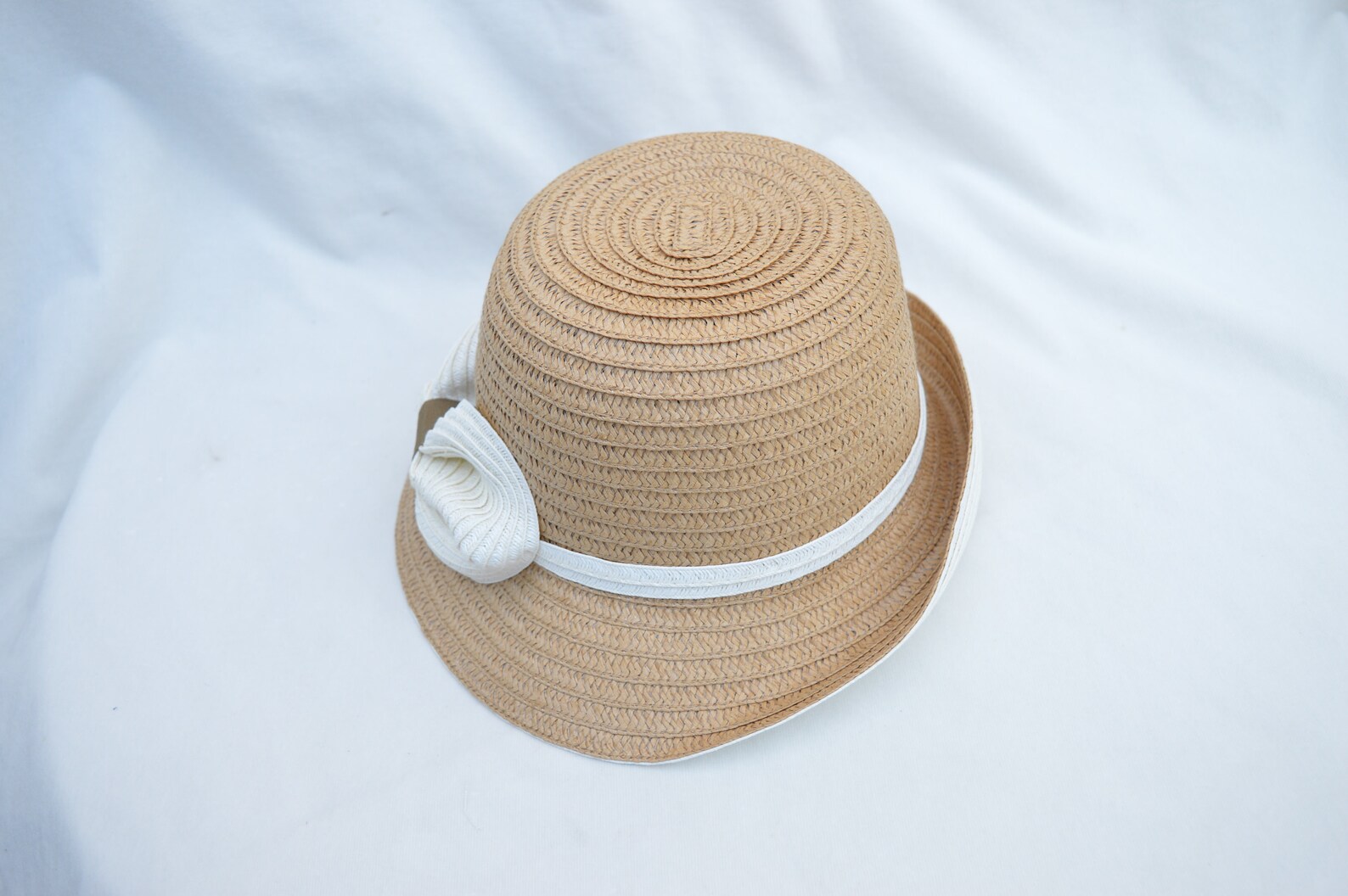 Tan/cream Cloche Hat With Bow / Vintage Inspired Downton Abbey Etsy