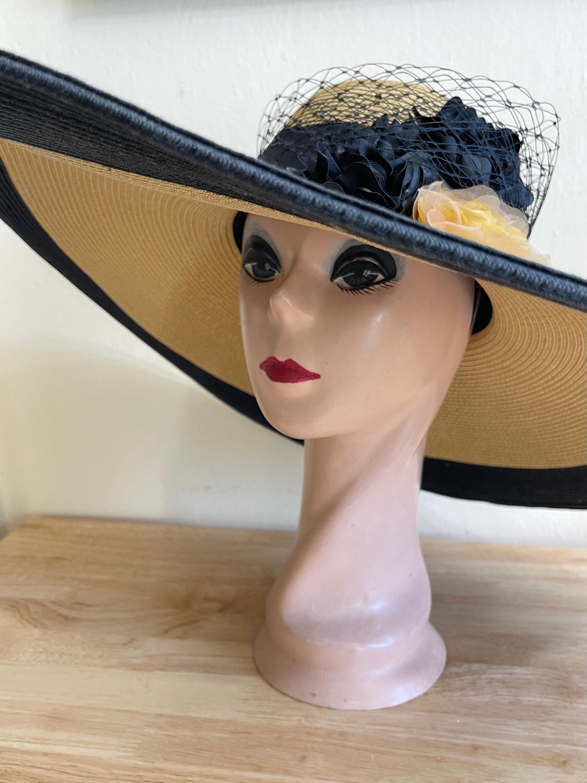 Magnolia Lane Masters Tournament Augusta Tan Straw Sun Hat Wide Brim‎ One Size Women main image 2