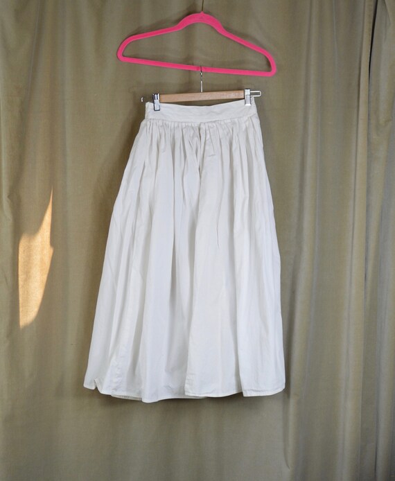Vintage 1980s Betsy Johnson White 100% Cotton Full
