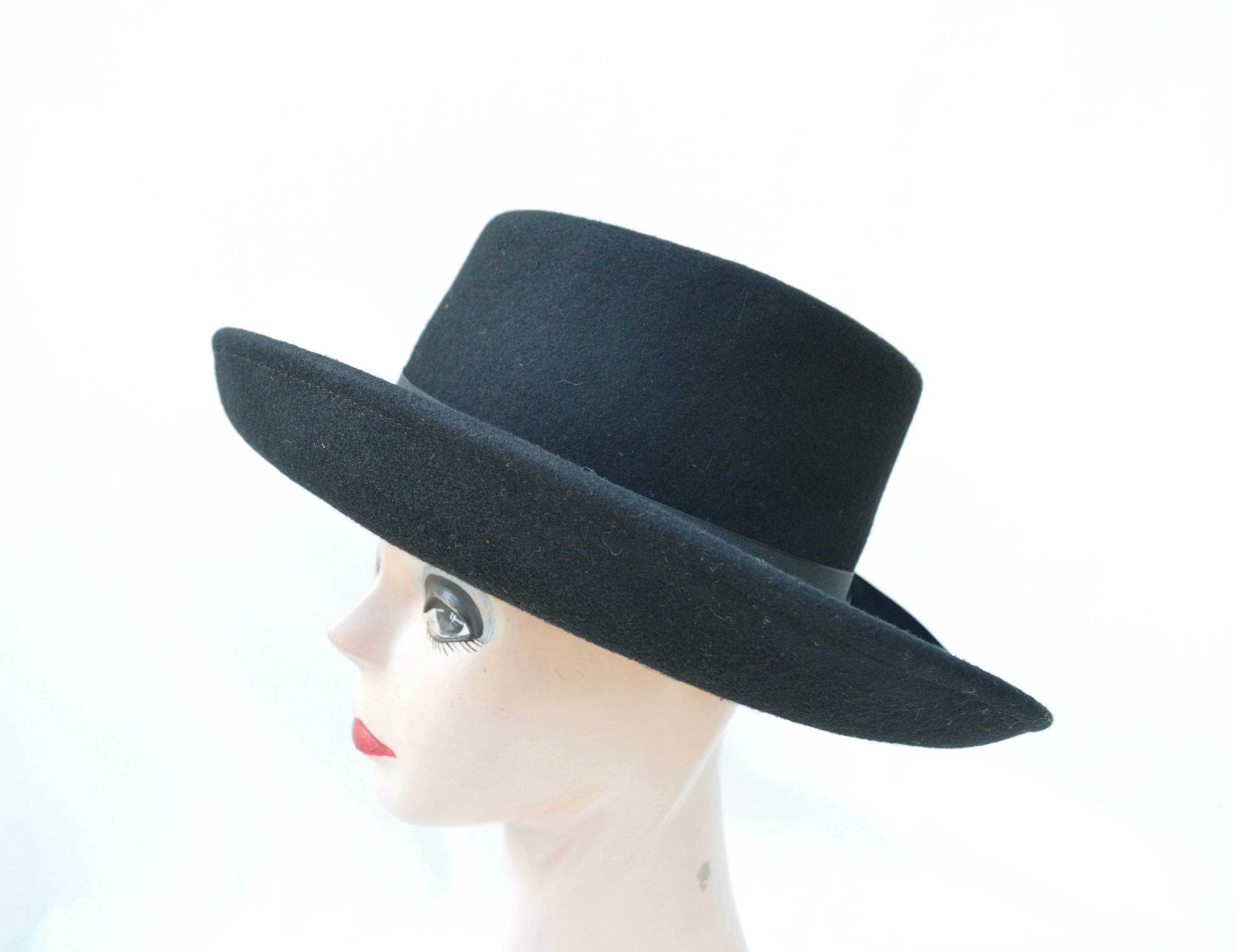 Nine West Wool Felt Telescope Floppy Fedora Hat Black Rtl $98 Hound Dog Wool Felt Fedora Hat – Village Hat Shop main image 2