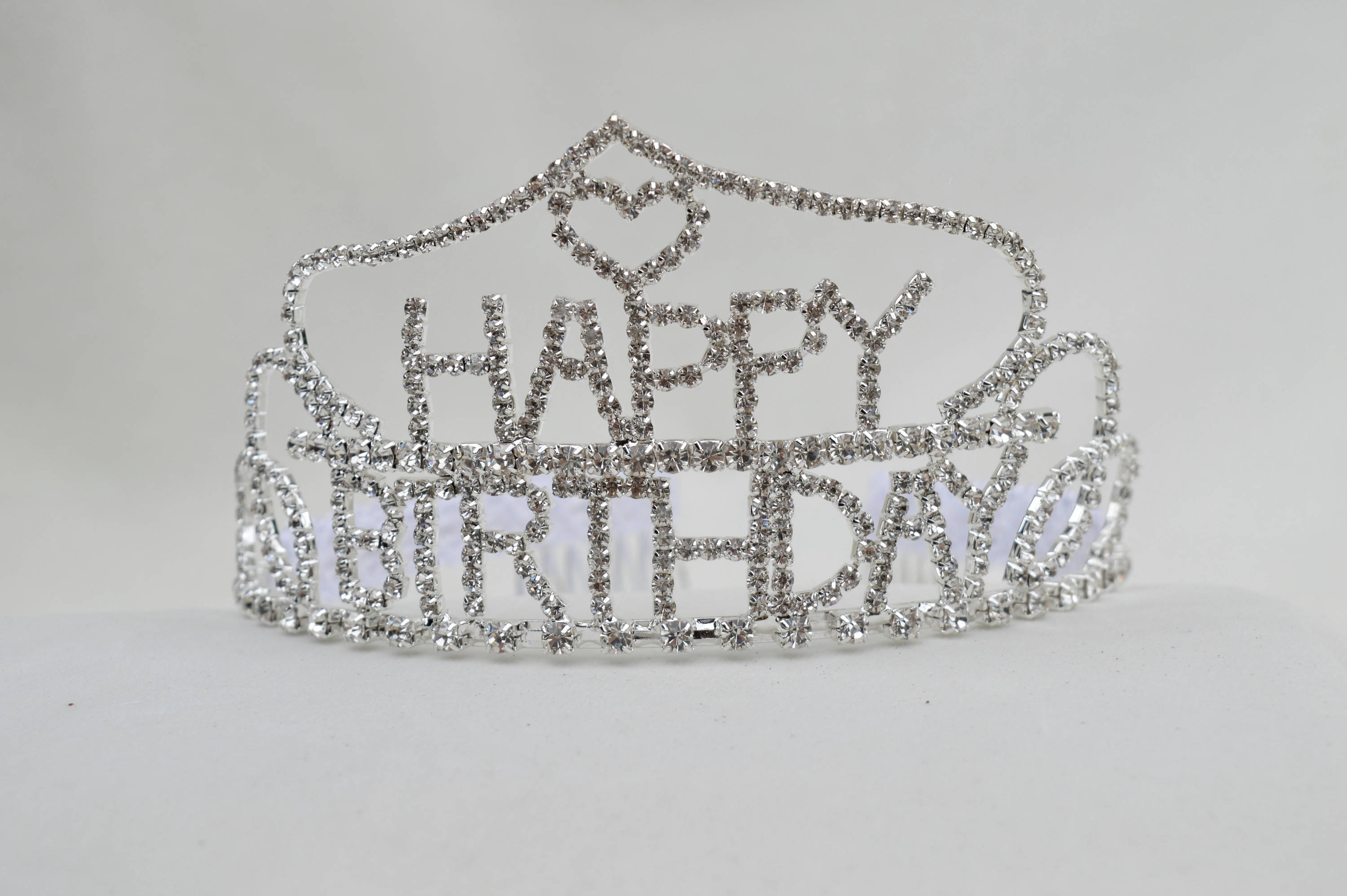 Happy Birthday Silver Rhinestone Girls & Adult Head Size Tiara Etsy