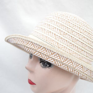 Beige Straw Cloche Hat / Vintage Inspired Cloche Hat / Tan - Etsy