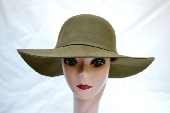 olive green floppy hat