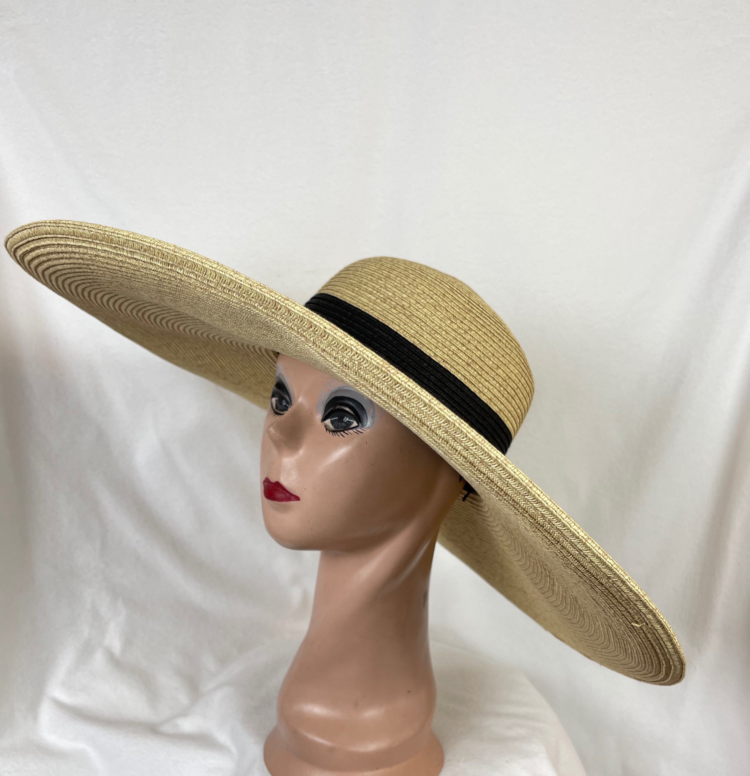 7-inch Brim Wheat Braided Toyo Sun Hat 