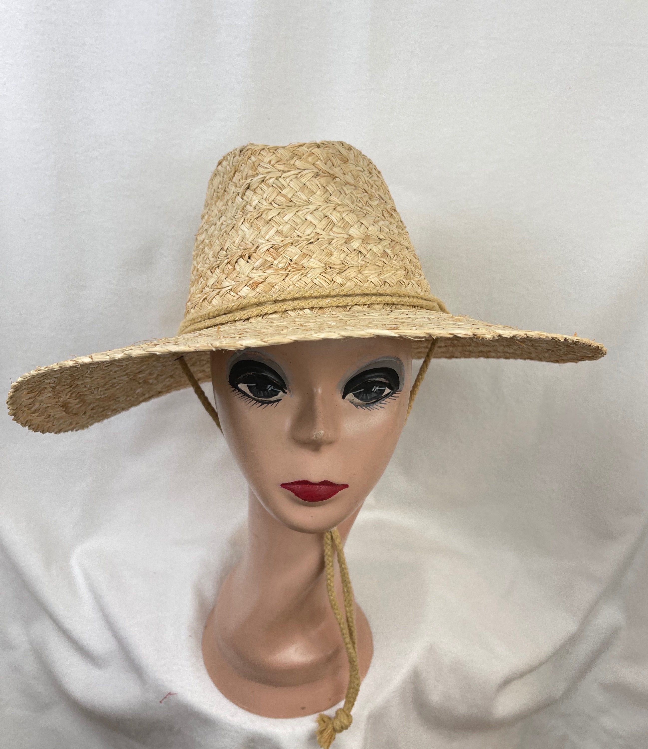 Womens Sun Hat - Woven Raffia - Audrey - Multi - Men's Clothing