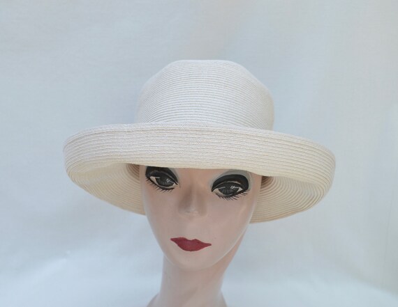 Cream Toyo Straw Hat With Kettle Brim / Crushable Straw Roller | Etsy