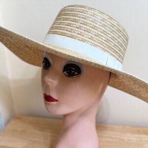 4.5 Inch Brim Italian Straw Boater Hat /  Wheat Straw Boater Hat / Classic Straw Boater Hat / Natural Soft Lightweight Straw From Italy
