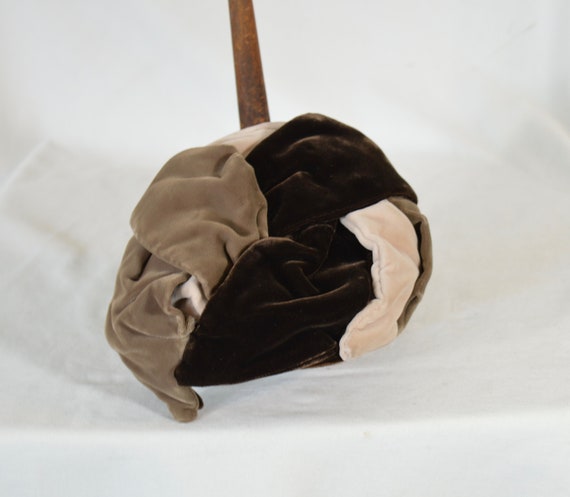 Vintage 1950's Brown Velvet Cocktail Hat / Vintag… - image 7