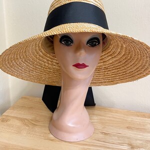 Natural Straw 5.5 Inch Bell Brim Crown Hat / Milan Braided  display picture 2