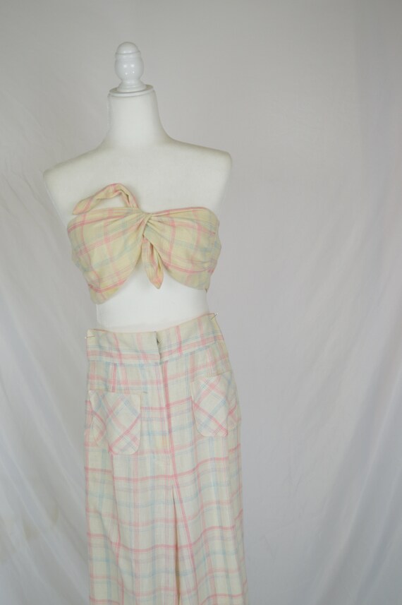 Vintage 1970's cotton Shorts, Pants & Top Outfit /