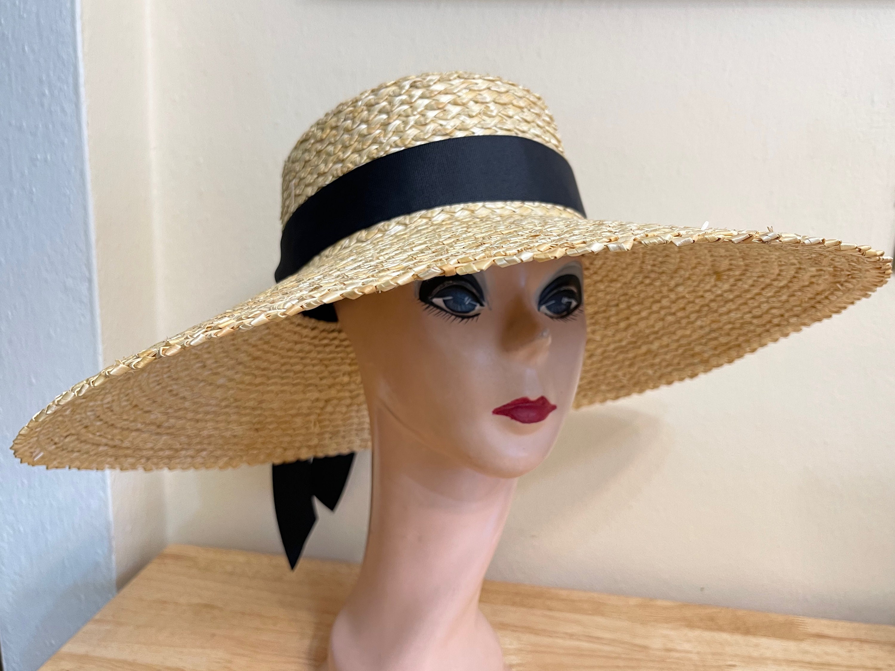 6 inch Bell Brim Italian Pointed Braid Straw Downward Bell Brim