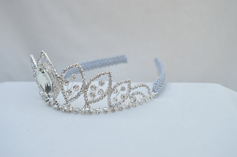 Silver Rhinestone Tiara Girls Rhinestone Tiara Flower Girl Tiara Princess Tiara Cosume Tiara Tiara