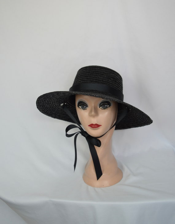 BoHo chic, black  hat with removable studded bow Broken Bow 4X Cowboy Hat | Stetson main image 2