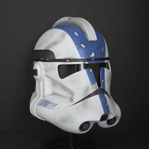 Phase 2 Clone Trooper 501st Helmet - 3D Printed - Complete