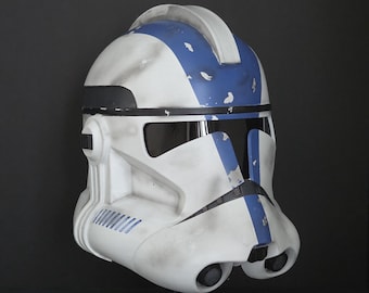 Phase 2 Clone Trooper 501st Helmet - 3D Printed - Complete
