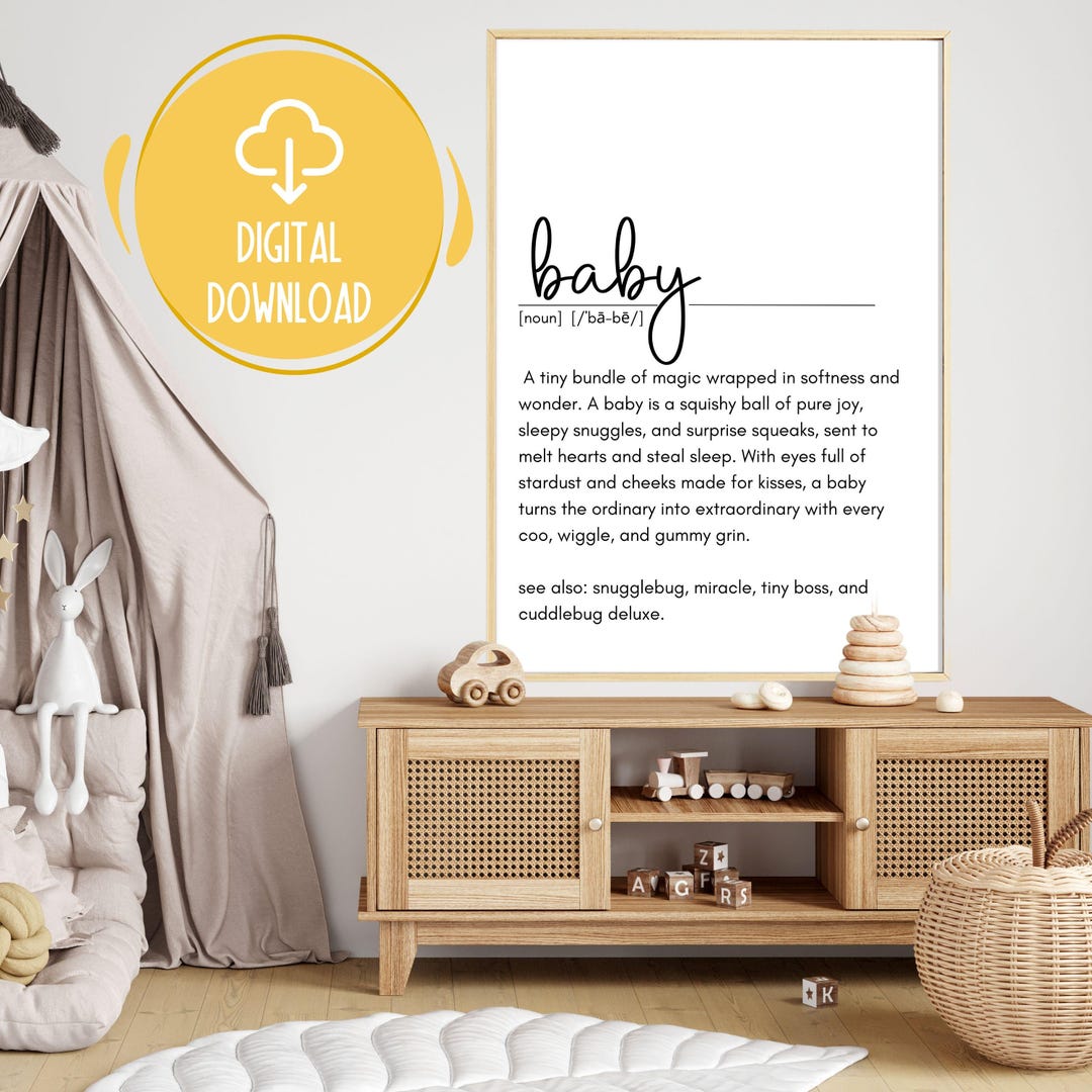 Baby Definition Print: Nursery Wall Art (digital Download) - Etsy