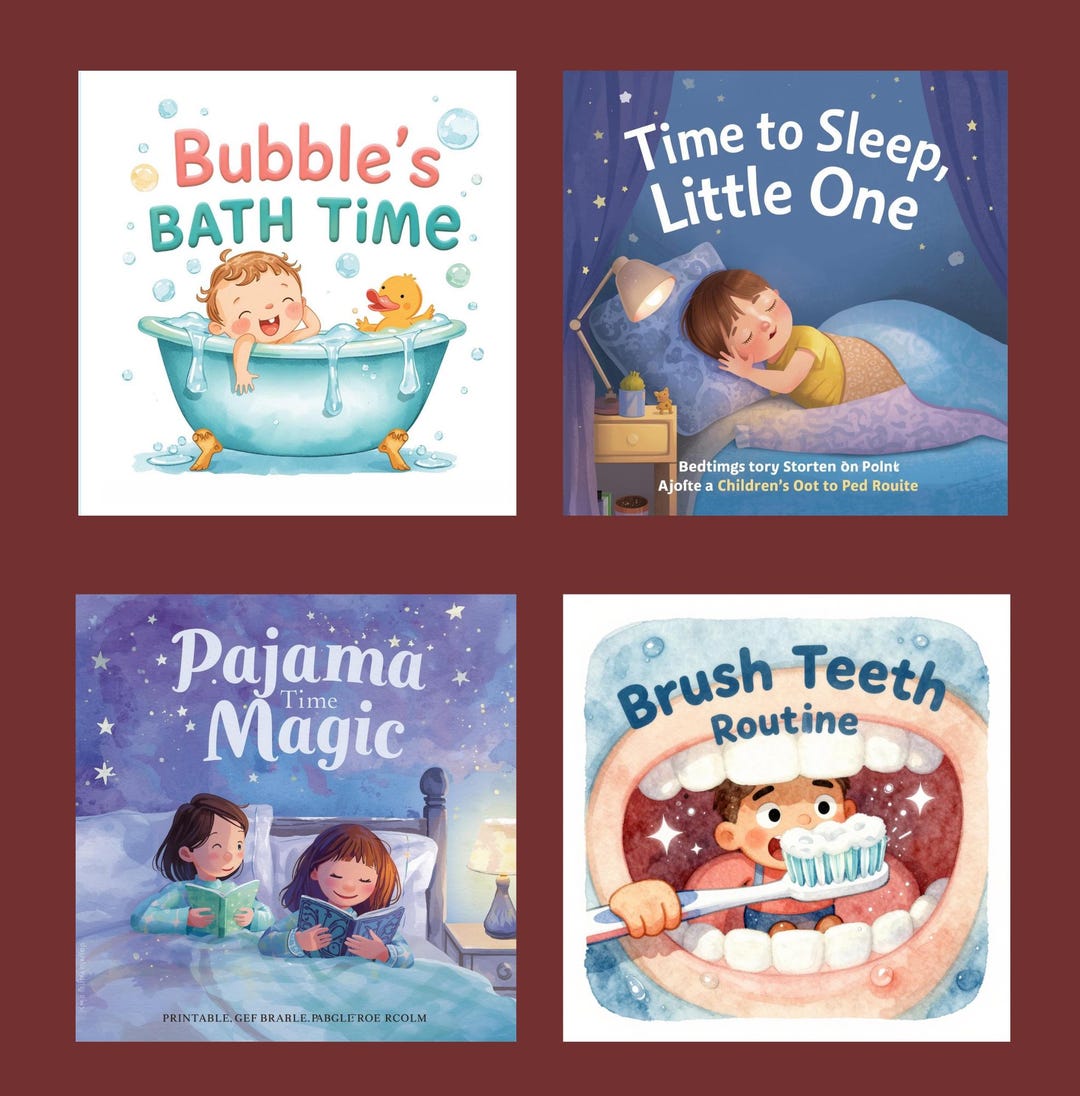 Children's Bedtime Routine Books | Bath, Pajamas, Sleep Stories (PDF ...
