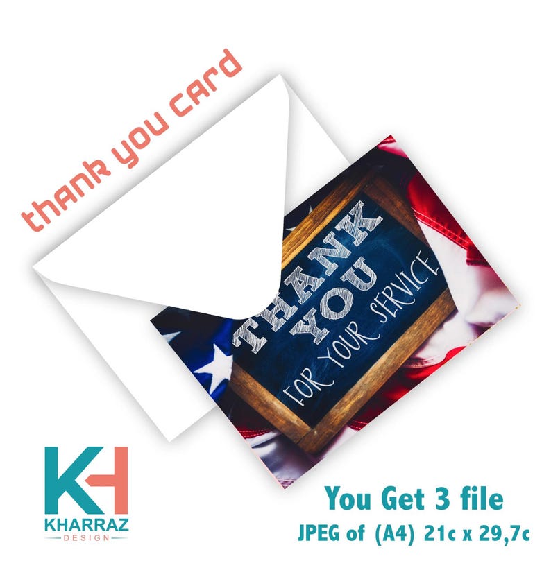 Thank You Card for Veteran / Thank A Veteran Printable Veterans Day ...