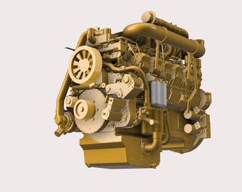 Collectible CAT 3512 C engine from the 785D truck 1:50