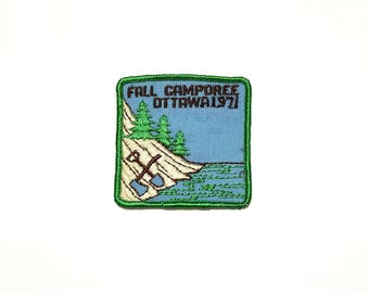 Vintage Boy Scout Embroidered Patch Fall Camporee Ottawa 1971