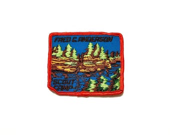 Vintage Boy Scout Embroidered Patch 1970s Fred C Andersen Scout Camp Wisconsin