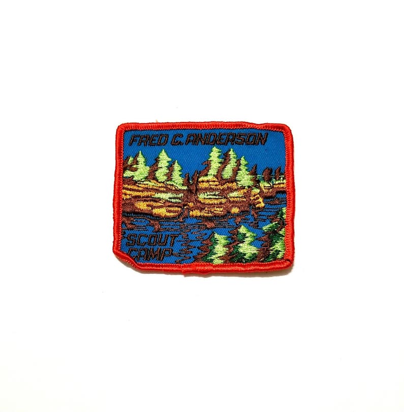 Vintage Boy Scout Embroidered Patch 1970s Fred C Andersen Scout Camp Wisconsin image 1