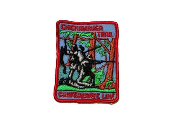 Vintage Boy Scout BSA Embroidered Patch 1970s Chickamauga Confederate Line