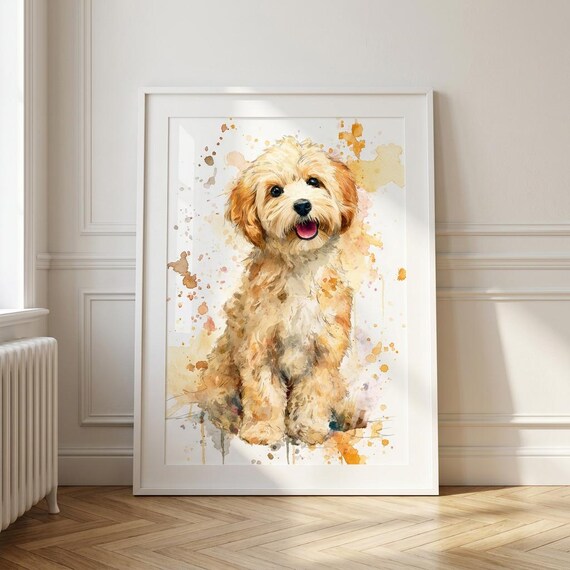 watercolour pet portrait graduation gift dog lover dorm decor personalized dog painting high school grad present university student