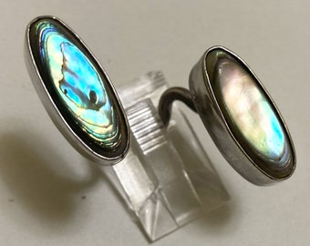 SALE - Vintage Designer Jeweler Art Smith Modernist Sterling w/Abalone Ring - SALE