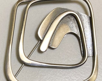 SALE - Vintage Designer Art Smith Modernist Sterling Brooch - SALE