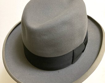 7 1/4 - Vintage Gray Stetson Homburg