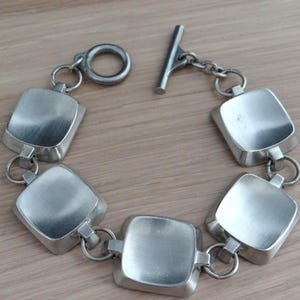 Vintage JORGEN JENSEN #311 Pewter Bracelet Denmark - Etsy