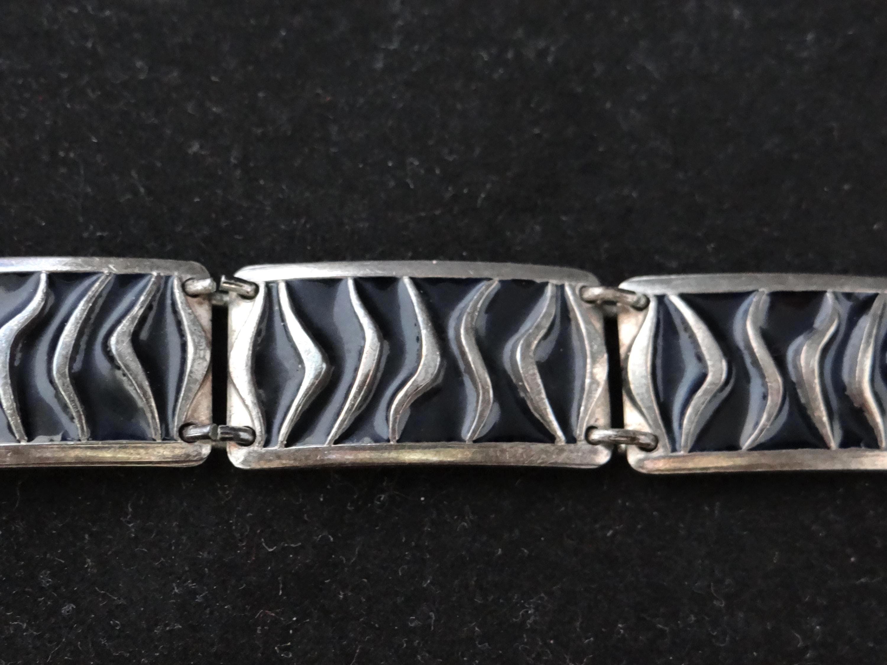 DAVID ANDERSEN デビッド アンデルセン S925 Vintage David Andersen Sterling Silver 925s and Black Enamel