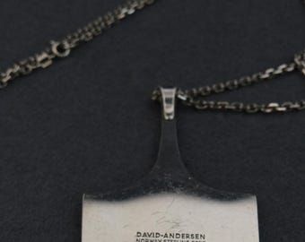 Rare DAVID ANDERSEN Sterling Silver 925-pendant and Chain Norwey