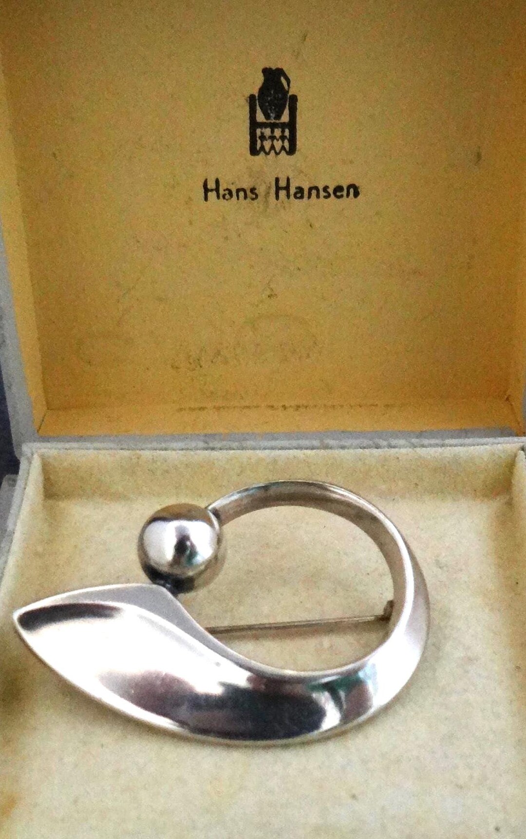 【最終価格】Hans Hansen シルバー925 ブローチ　デンマーク HANS HANSEN ハンスハンセン シルバーハートブローチ