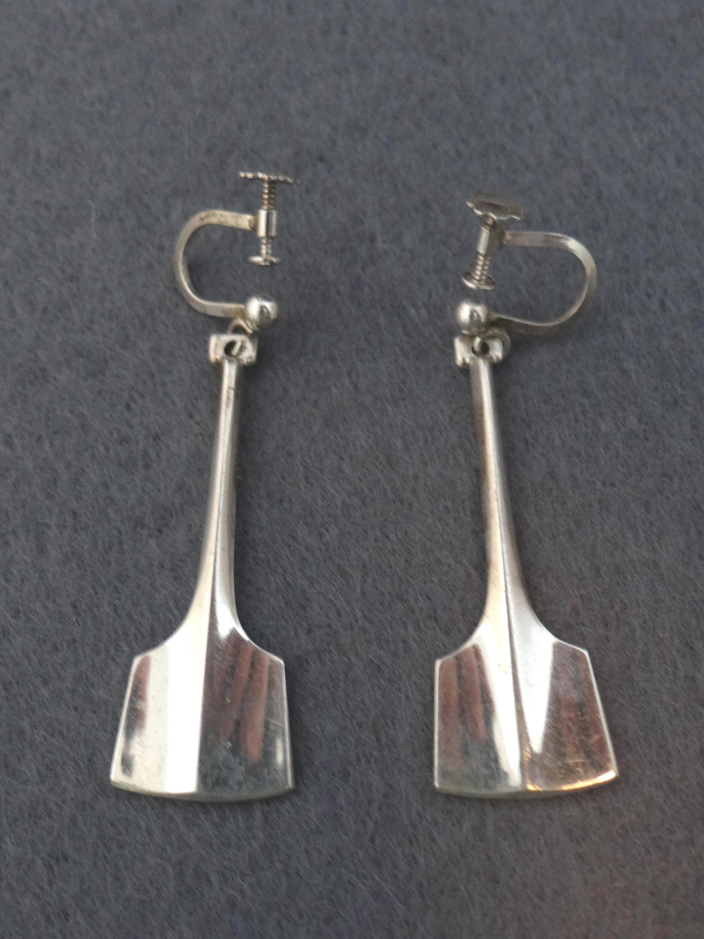 Rare DAVID ANDERSEN 925 Sterling Silver Earrings Norway (bjorn