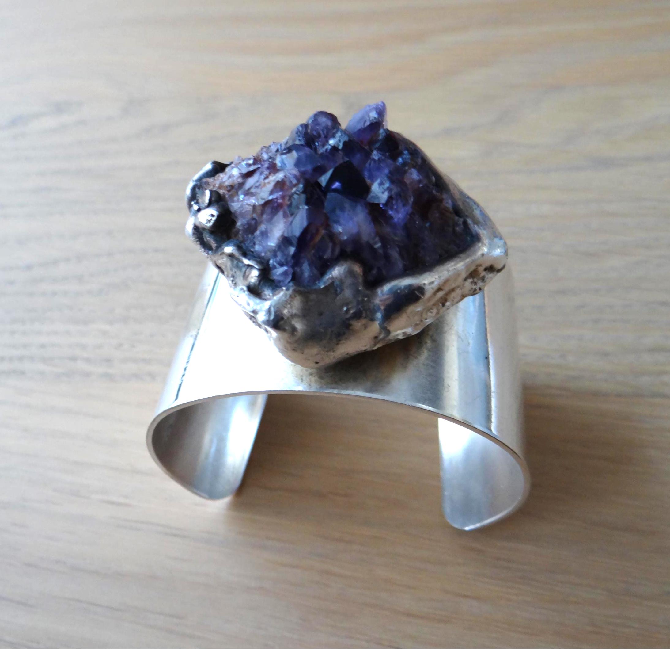 erik dennung 指輪 アメジスト　ビンテージ Vintage J. Andersson & Erik Dennung AD Design Silver Plated Pewter