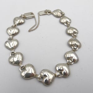 Vintage Herman Siersbol sterling silver 925S heart bracelet Denmark