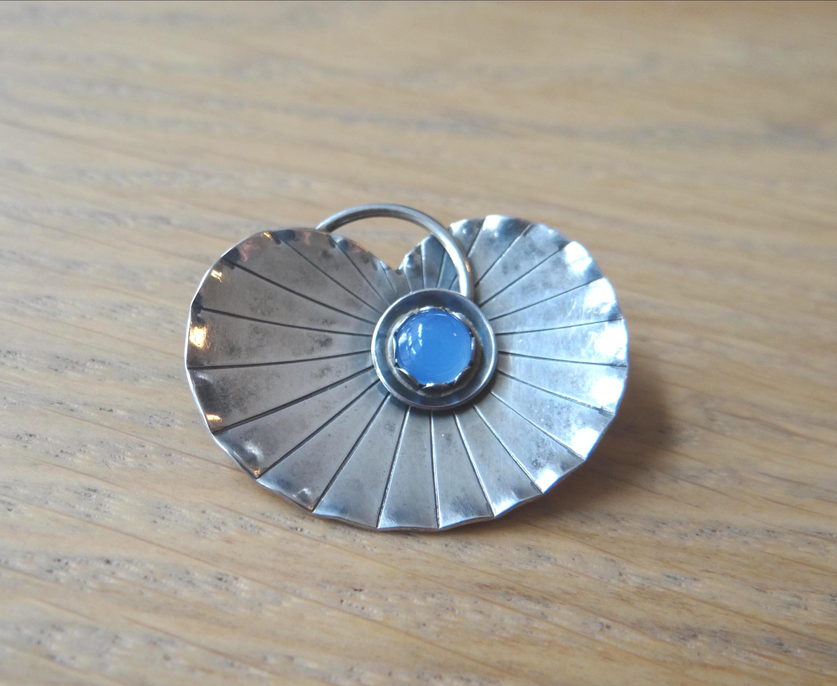 Vintage Alton Silver and Moonstone Lily Leaf Brooch Sweden - Etsy