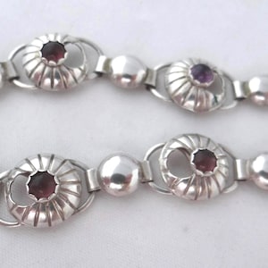 vintage 1961 PINCO bracelet en argent sterling 925 avec pierres Suède