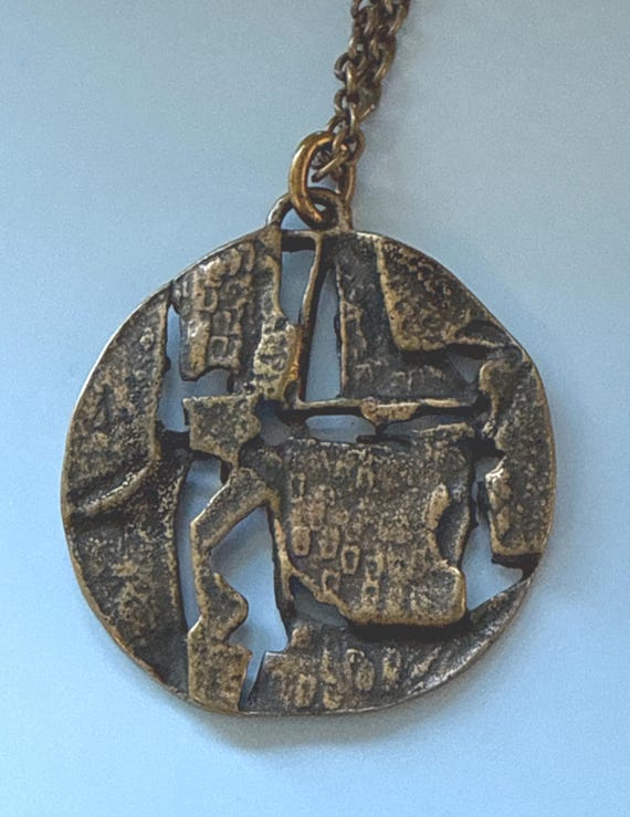 Vintage BRONZE JORMA LAINE Pendant and Chain Finland - Etsy