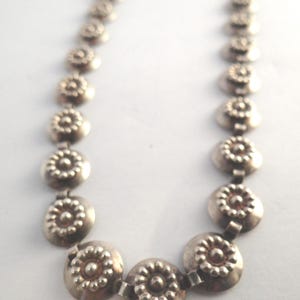 Vintage Herman Siersbol sterling silver 925S necklace flowers Denmark