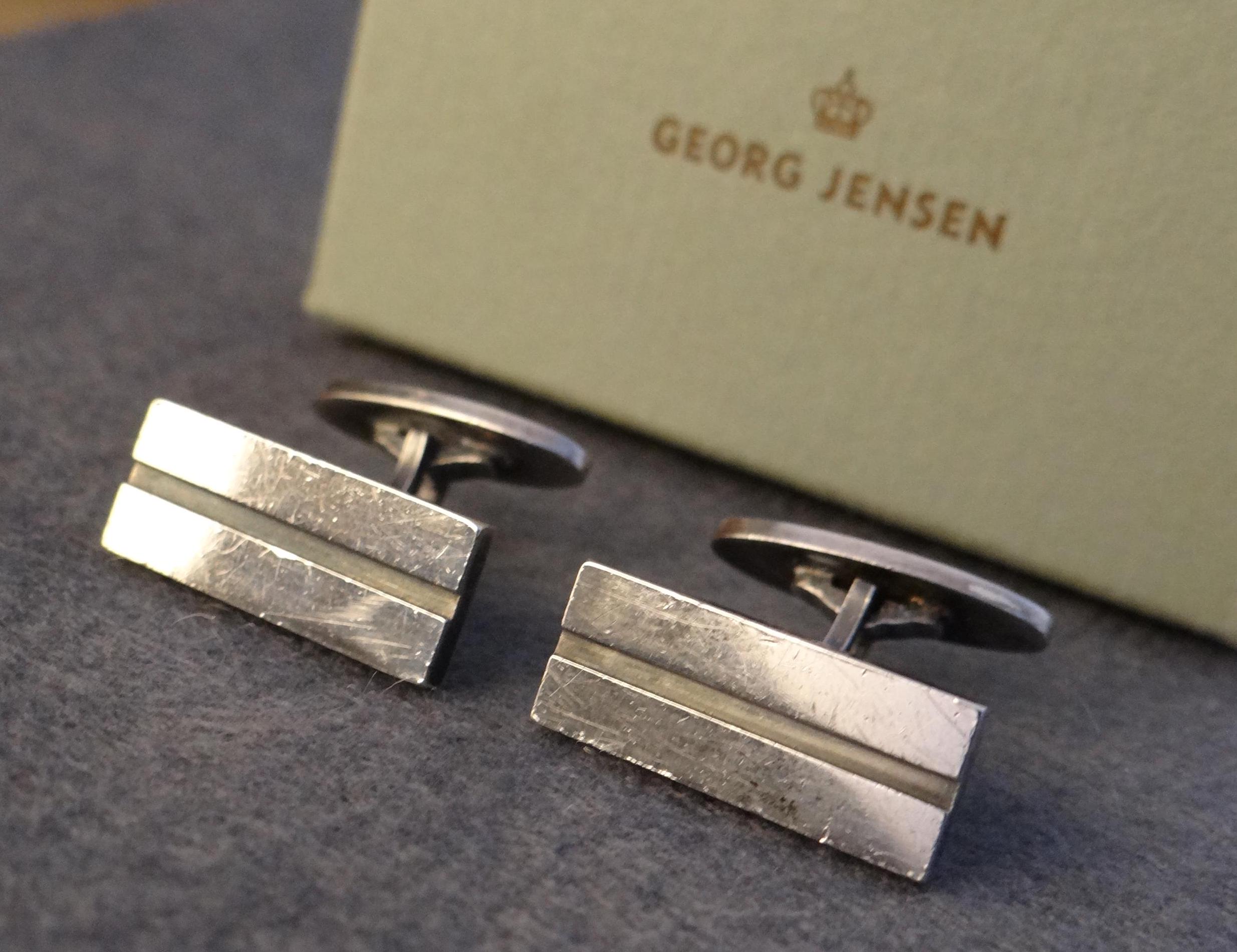 Vintage GEORG JENSEN #114 Sterling Silver 925S Cufflinks Denmark