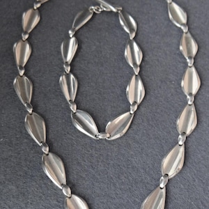 SET 47 grams Herman Siersbol sterling silver 925S necklace and bracelet Denmark