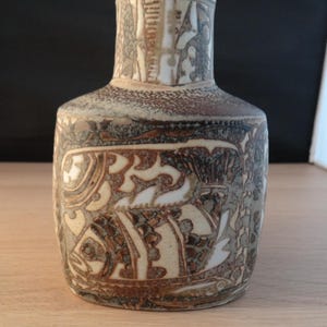 Nils Thorsson small ROYAL COPENHAGEN Fajance vase Aluminia Baca DENMARK