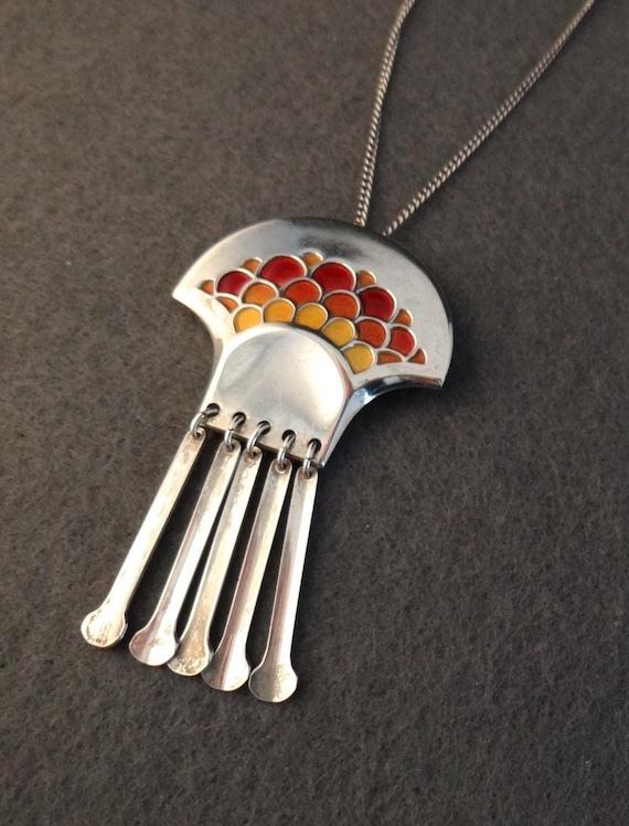 DAVID ANDERSEN by Toril Bjorg 925 Sterling Silver and Enamel